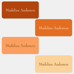 Colourful Orange Kids' Name Labels for Clothing