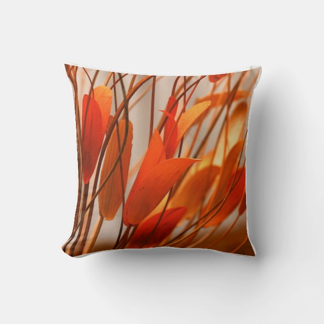 Colourful Orange  Throw Pillow (Front)