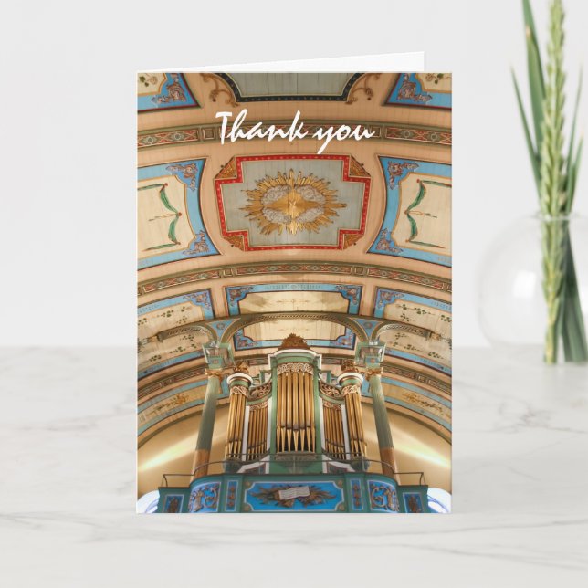 Colourful organ  thank you card (Front)