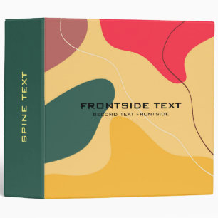 Colourful organic shapes abstract background binder