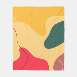 Colourful organic shapes abstract background fleece blanket
