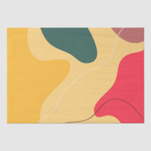 Colourful organic shapes abstract background tissue paper