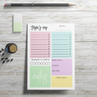 Colourful Organized Day To Do Lists Hydrate Notes