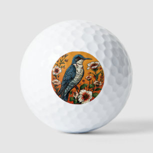 Colourful Oriental cuckoo Bird Golf Balls