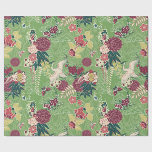 Colourful Oriental silk pattern Wrapping Paper