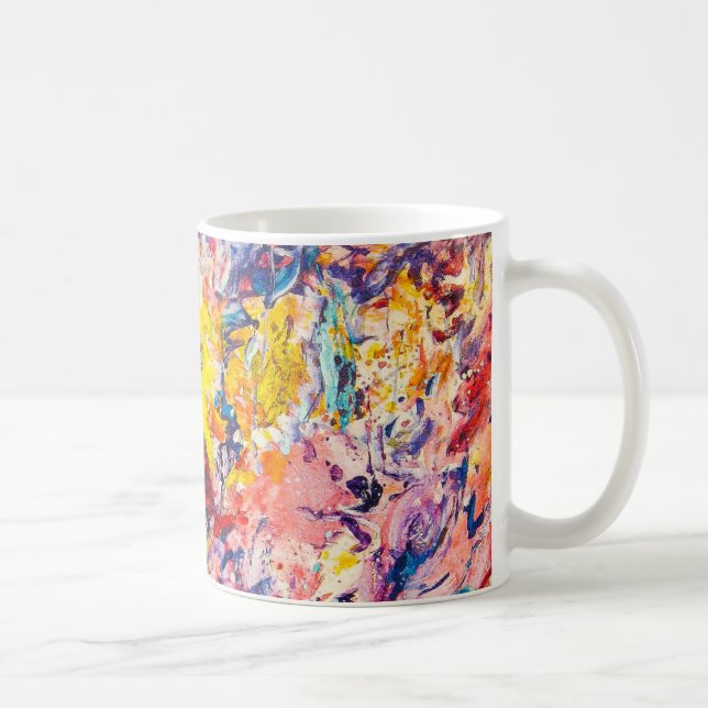 Colourful Original Abstract Painting Art Coffee Mu Coffee Mug (Right)