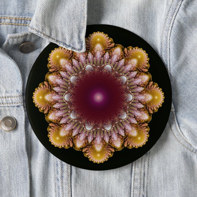 Colourful ornament 6 inch round button (In Situ)
