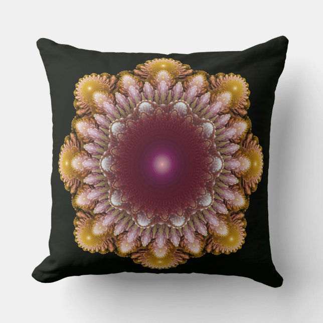 Colourful ornament throw pillow (Front)