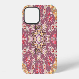 Colourful Ornamental Doodle: Symmetric Lace Patter iPhone 12 Case