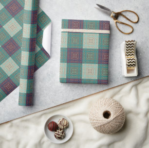 Colourful Ornamental Folk-Inspired Wrapping Paper