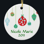 Colourful Ornaments Personalized<br><div class="desc">Gift for Christmas & Hanukkah,  and all Seasonal Holidays design by starbabydesign</div>