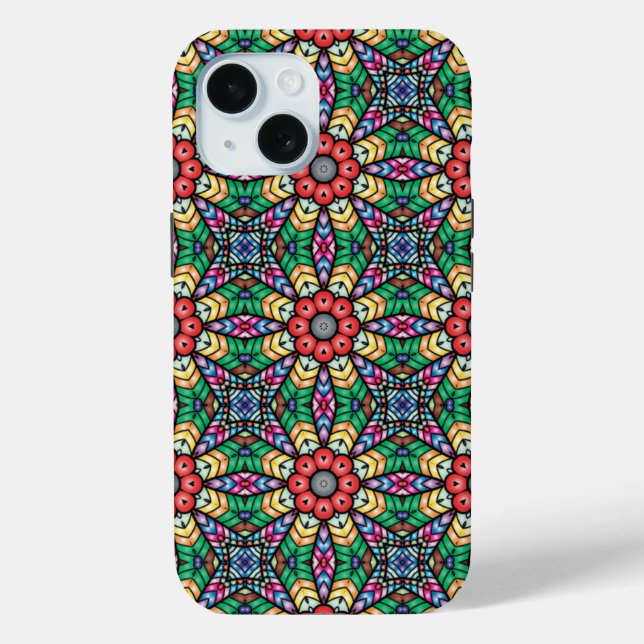 Colourful Ornate Kaleidoscope Pattern Case-Mate iPhone Case (Back)