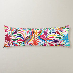 Colourful Otomi Print, Floral/Animal Pattern Body Pillow