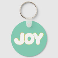 Colourful Outline Art - Joy - word keychain