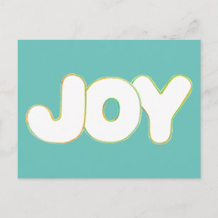 Colourful Outline Art - Joy - word postcards