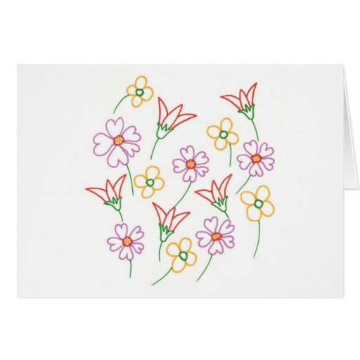 Unique 90 Card Flower Outline