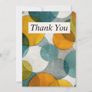 Colourful Overlapping Circles Thank You Card