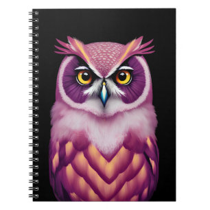 Colourful Owl Bird Artwork  Notebook