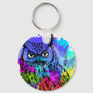 Colourful Owl Keychain