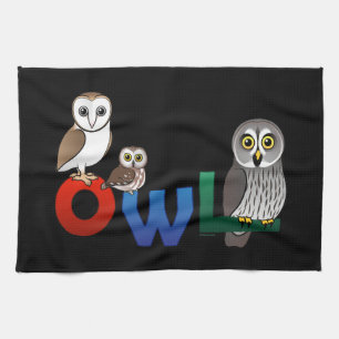 Colourful Owl Kitchen Towel