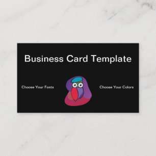 Colourful Owl logo business card