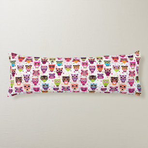 Colourful Owl Pattern For Kids 2 Body Pillow