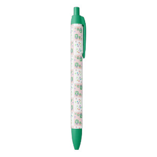 Colourful Owl Pattern For Kids Black Ink Pen