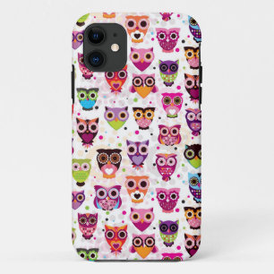 Colourful Owl Pattern For Kids iPhone 11 Case