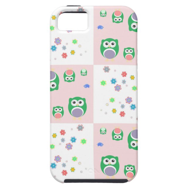 Colourful Owl Pattern For Kids Case-Mate iPhone Case (Back)