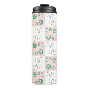 Colourful Owl Pattern For Kids Thermal Tumbler