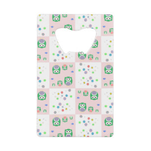 Colourful Owl Pattern For Kids Wallet Bottle Opener