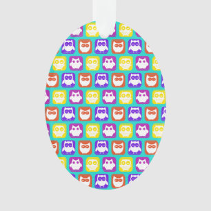 Colourful Owl Pattern Ornament