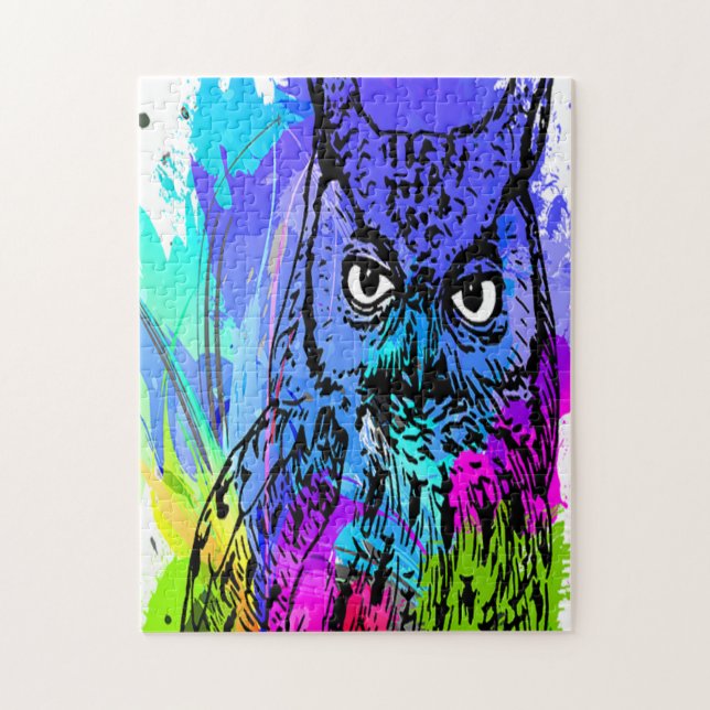 Colourful Owl Puzzle (Vertical)