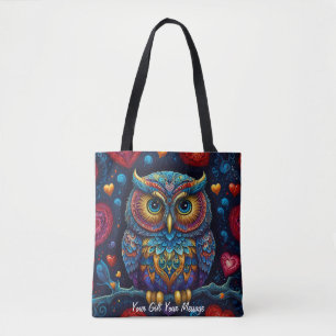 Colourful Owl Tote Bag