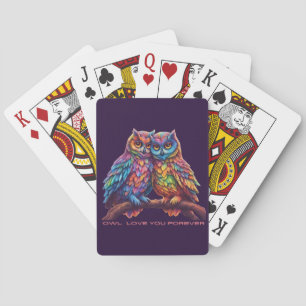 Colourful Owls-Love Birds-Valentine's Day Gift- Playing Cards