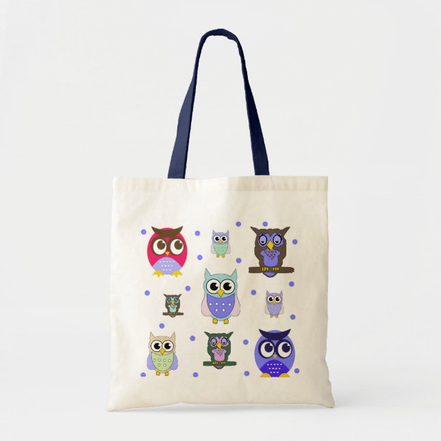 Colourful Owls Tote Bag (Front)