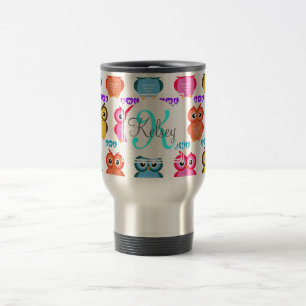 Colourful Own Monogram Travel Mug