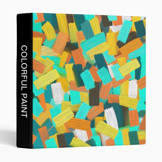 Colourful Paint (1in) Binder (Front/Spine)