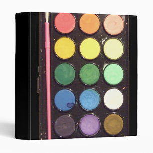 Colourful Paint Box Rainbow Binder