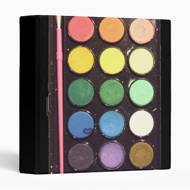 Colourful Paint Box Rainbow Binder (Front/Spine)