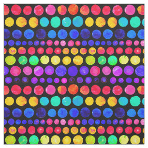 Colourful Paint Dots Pattern Fabric