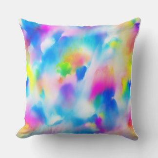 colourful paint pattern pillows