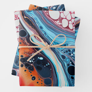 Colourful paint pour style Paper Pack 343 60