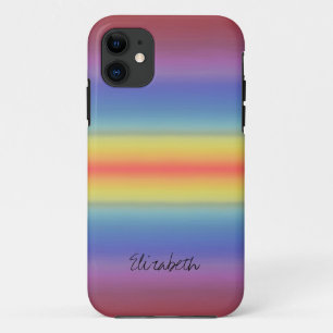 Colourful Paint Rainbow Abstract iPhone 11 Case