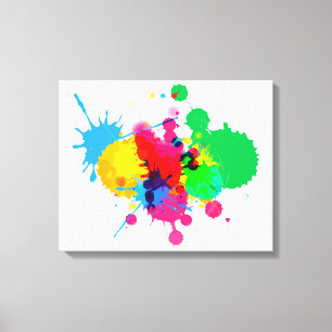 Colourful Paint Splash Canvas Print