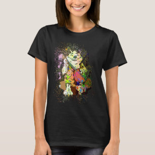 Colourful Paint Splash Cat Banjo Player T-Shirt