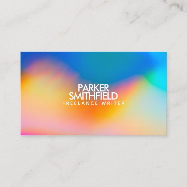 Colourful paint splash custom art design business card (Front)