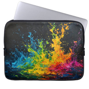 Colourful Paint Splash Laptop Sleeve