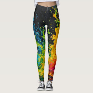 Colourful Paint Splash Leggings