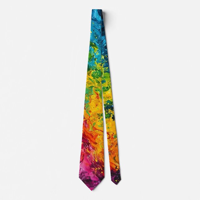 Colourful Paint Splash Tie (Front)